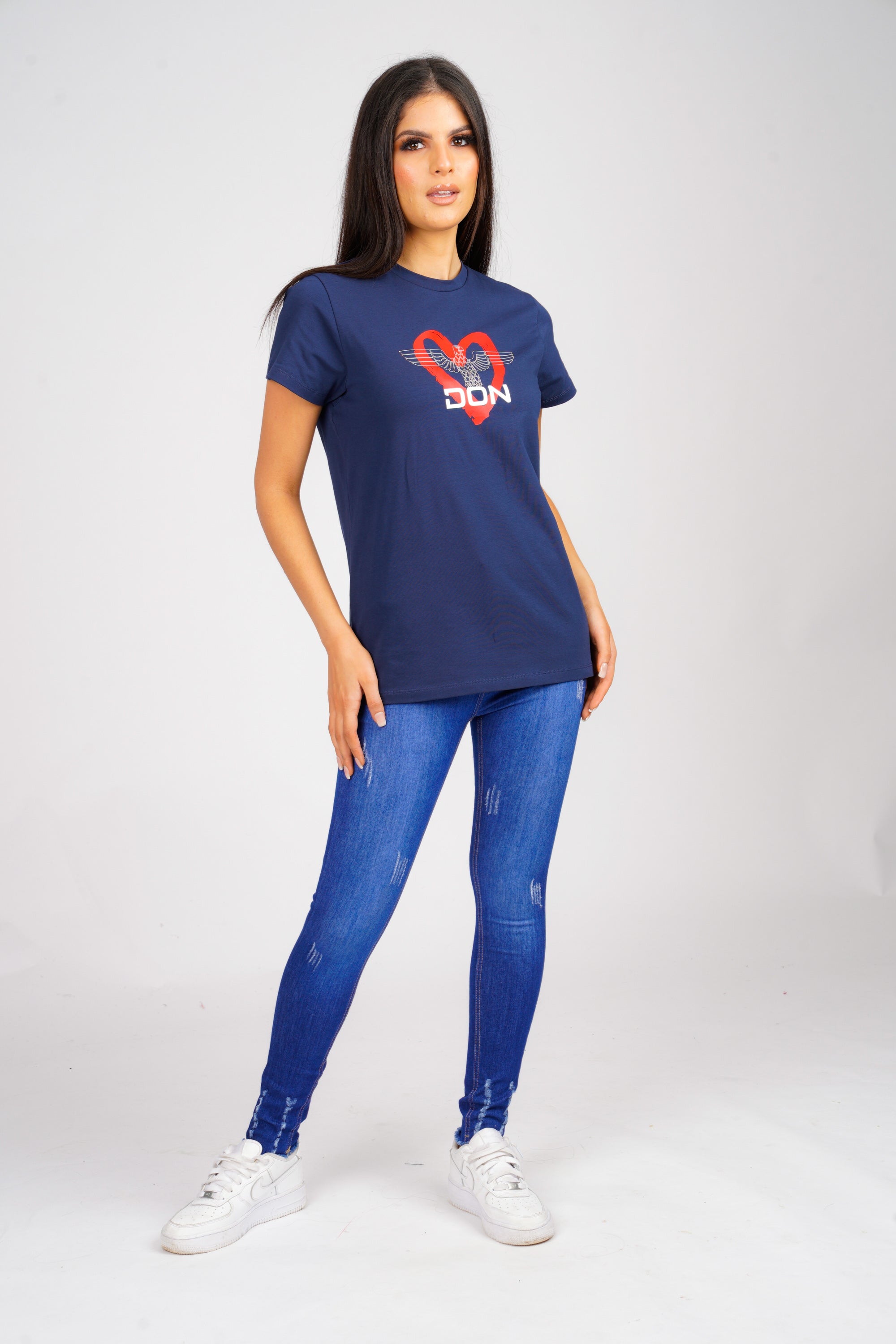 DON LOVE EAGLE NAVY T-SHIRT