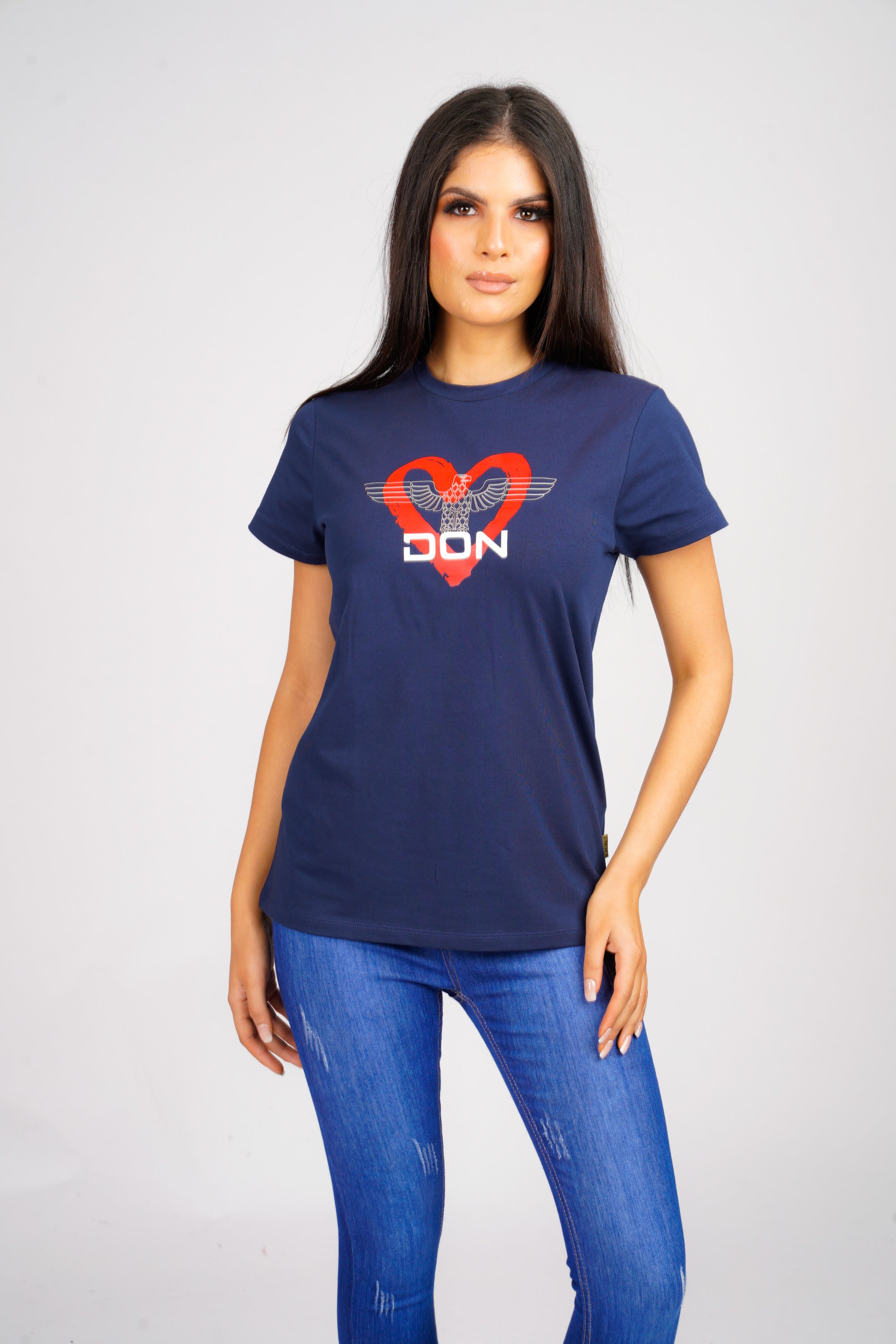 DON LOVE EAGLE NAVY T-SHIRT