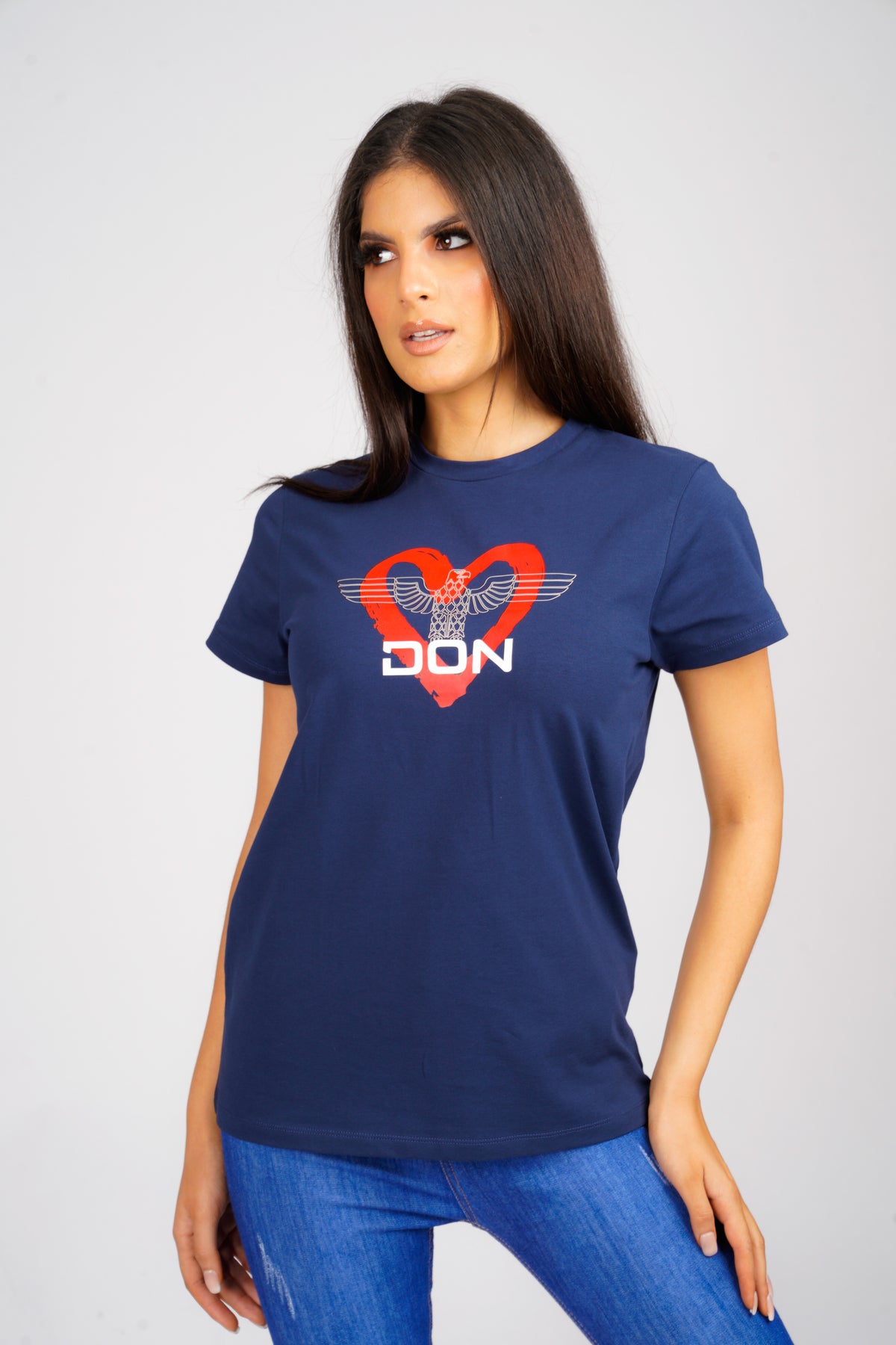 DON LOVE EAGLE NAVY T-SHIRT