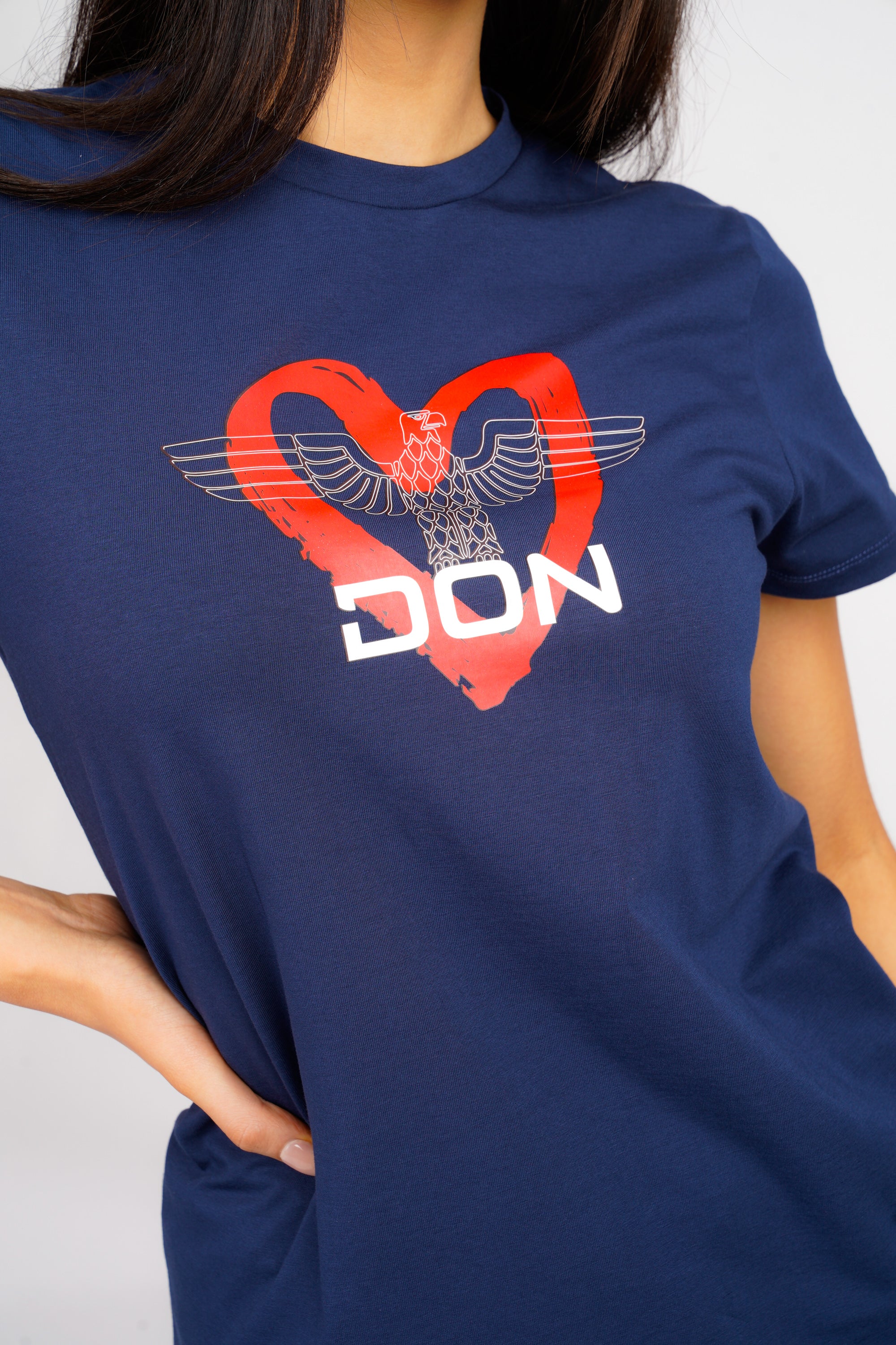 DON LOVE EAGLE NAVY T-SHIRT