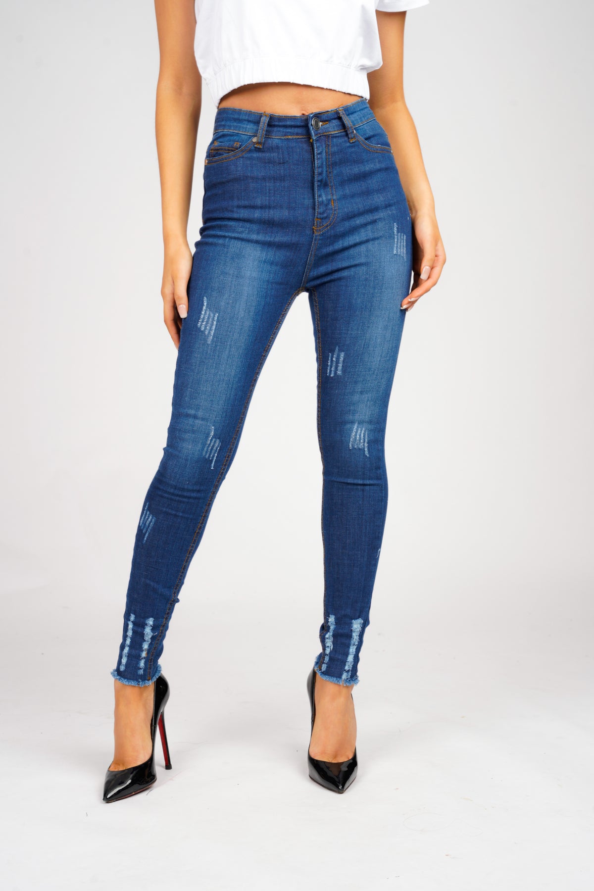 DON INDIGO RIPPED JEANS