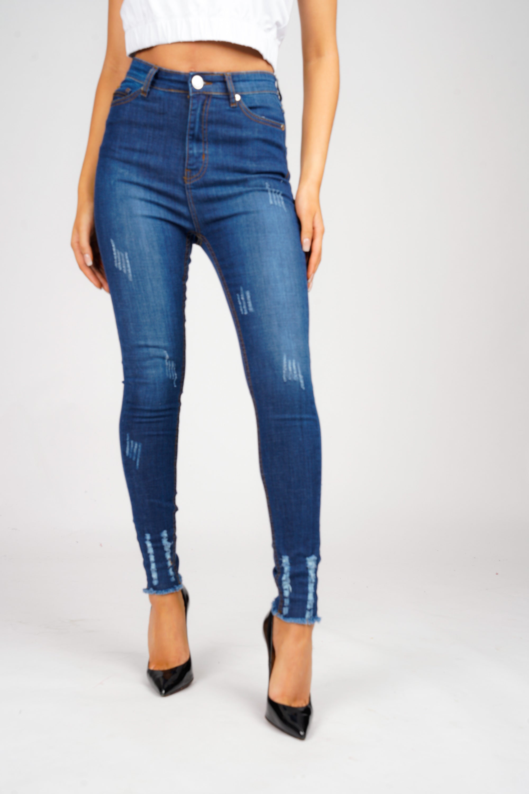 DON INDIGO RIPPED JEANS