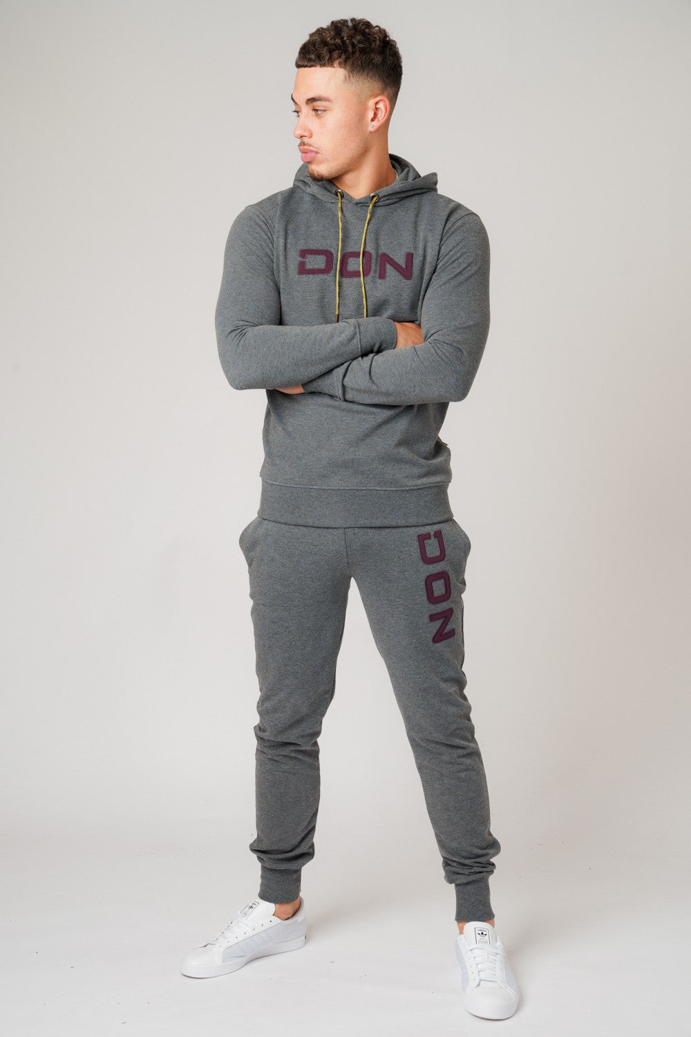 DON APPLIQUE GREY MARL HOODIE - Don Jeans