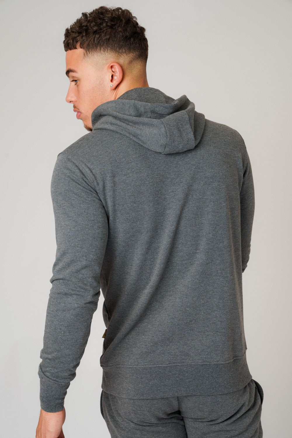 DON APPLIQUE GREY MARL HOODIE - Don Jeans
