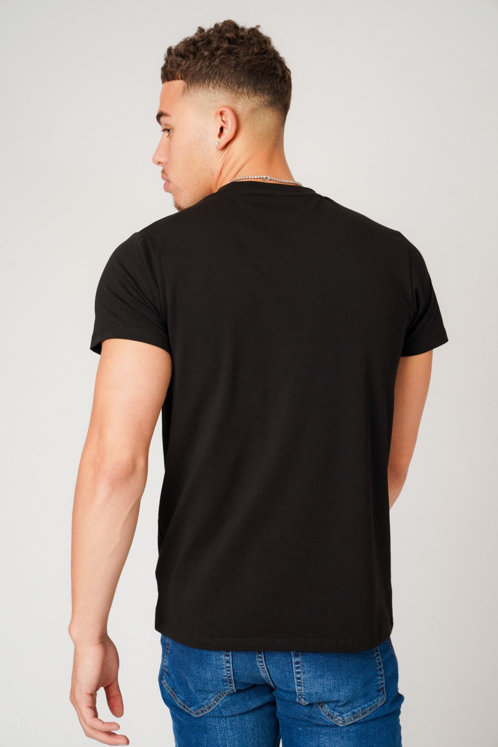 GOLD STITCH BLACK T-SHIRT