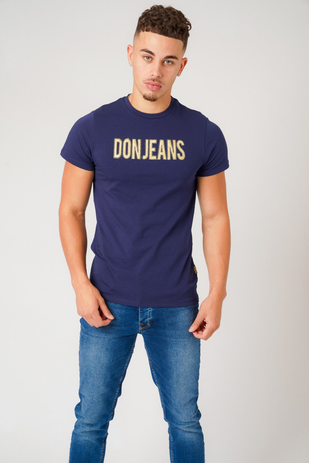 GOLD STITCH NAVY T-SHIRT