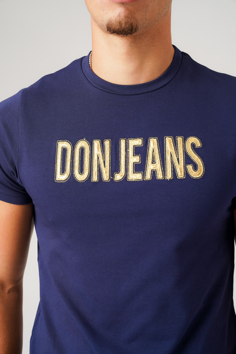 GOLD STITCH NAVY T-SHIRT