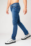 DON DARK DENIM JEANS WITH GOLD PLATED BADGE - Don Jeans