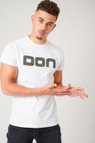 CHAIN EMBROIDERED WHITE T-SHIRT - Don Jeans