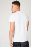 CHAIN EMBROIDERED WHITE T-SHIRT - Don Jeans