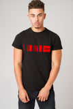 SUEDE BARCODE BLACK T-SHIRT