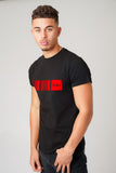 SUEDE BARCODE BLACK T-SHIRT