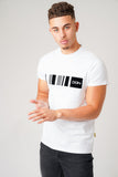 SUEDE BARCODE WHITE T-SHIRT