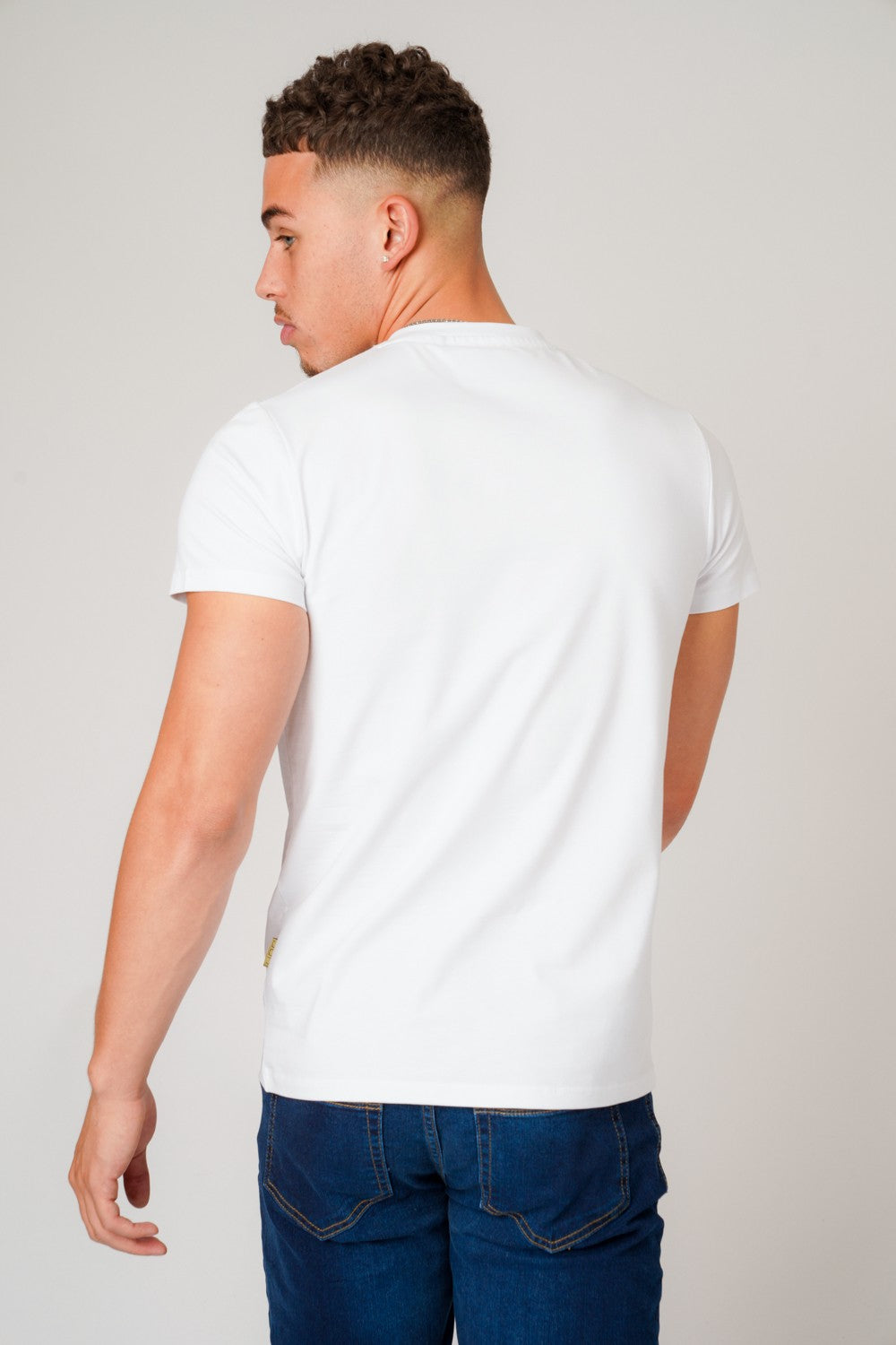 3D APPLIQUE WHITE T-SHIRT - Don Jeans