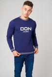 DON JEANS KNITWEAR  NAVY & WHITE - Don Jeans