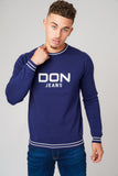 DON JEANS KNITWEAR  NAVY & WHITE - Don Jeans