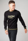 DON JEANS KNITWEAR BLACK & YELLOW - Don Jeans