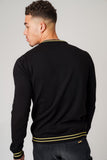 DON JEANS KNITWEAR BLACK & YELLOW - Don Jeans