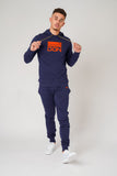 DON NAVY & ORANGE HOODIE - Don Jeans